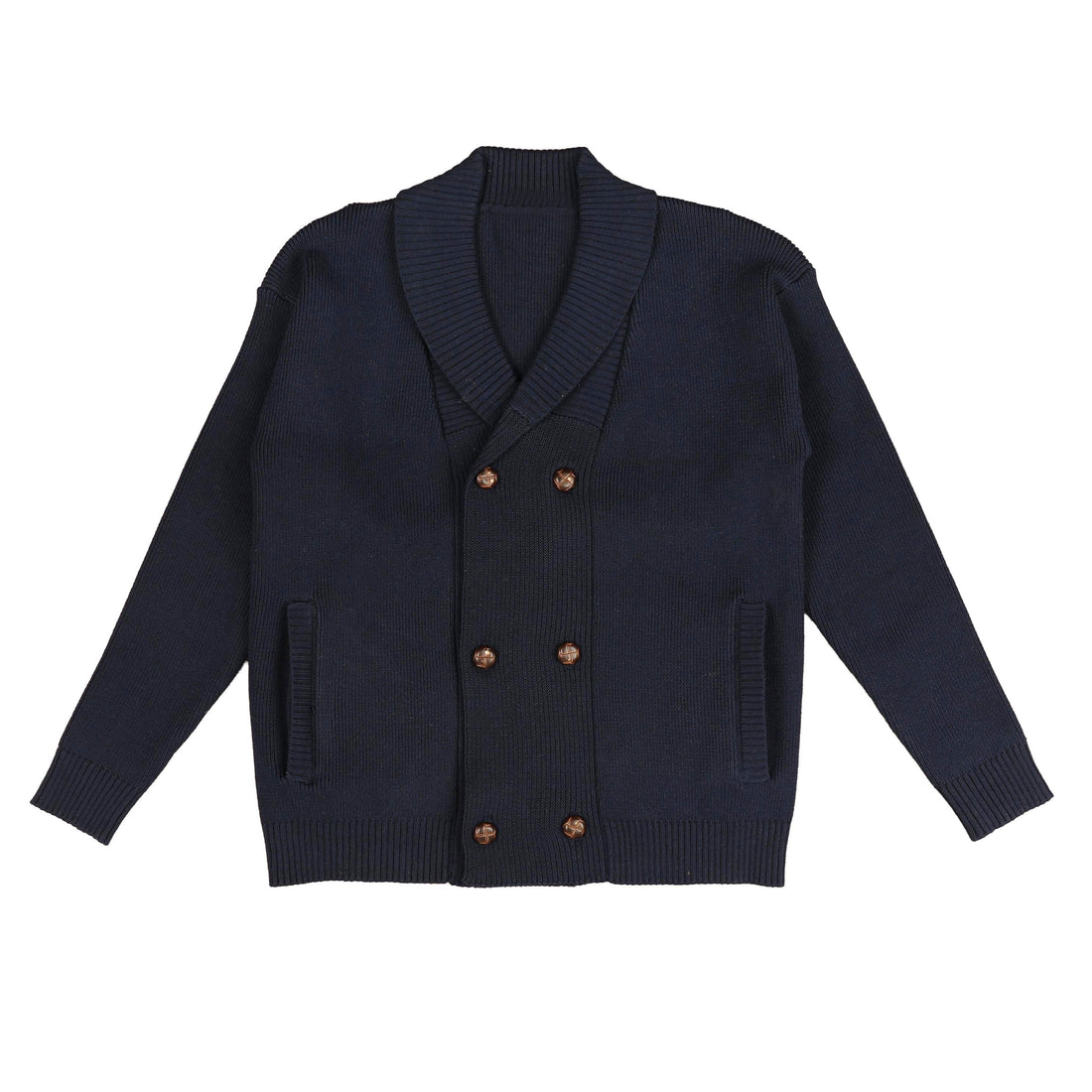 Belati  Navy Double Breasted Cardigan