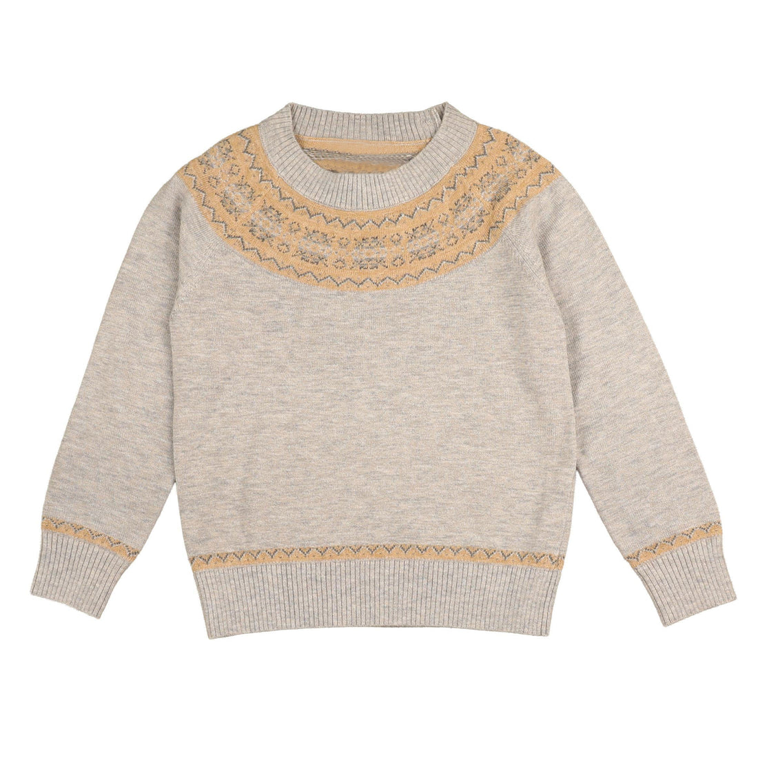 Belati  Light Grey Snowflake Intarsia Sweater