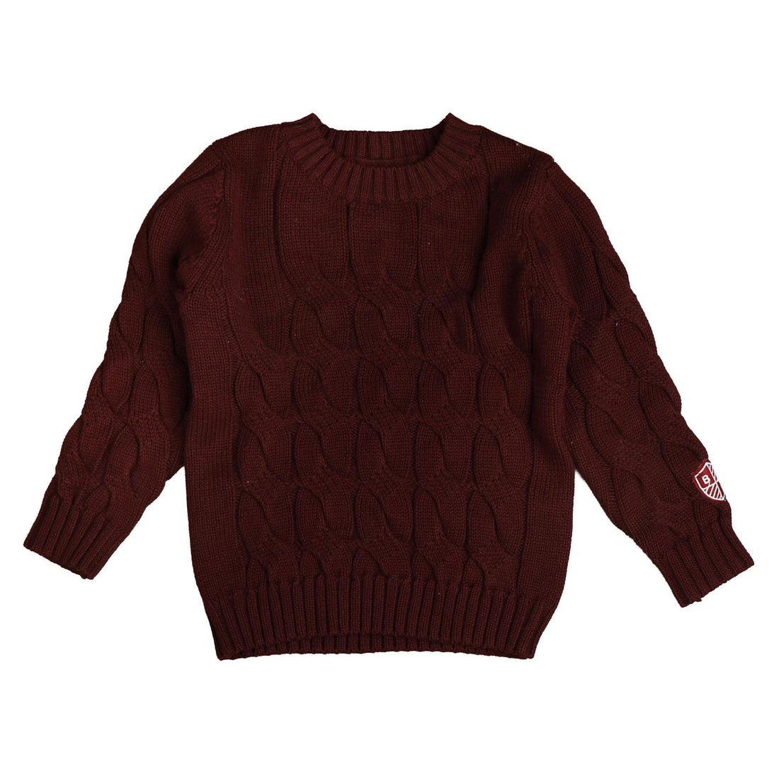 Belati  Wine Cable Knit Sweater