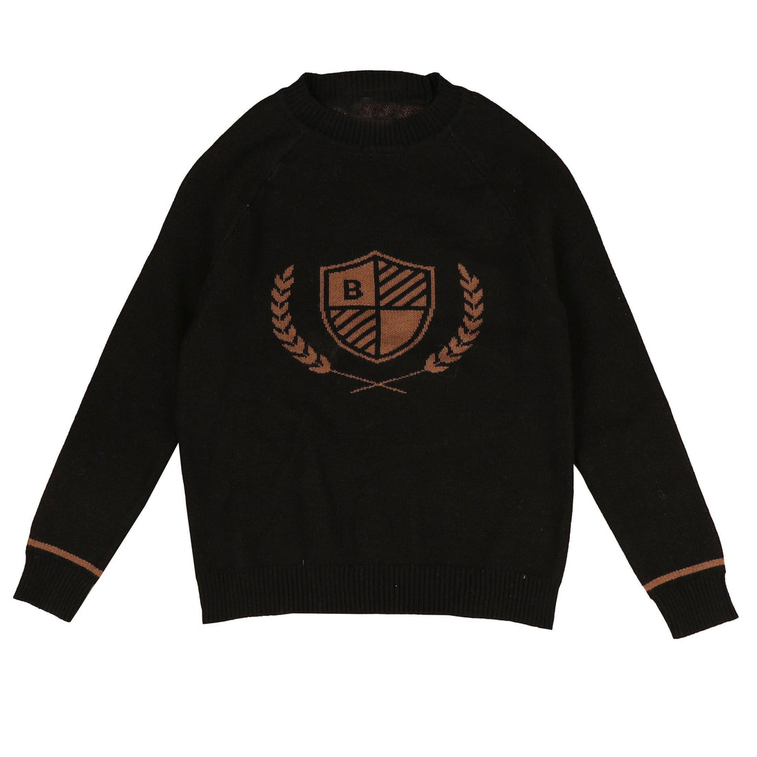 Belati  Black Crest Detail Knit Sweater