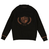Belati  Black Crest Detail Knit Sweater