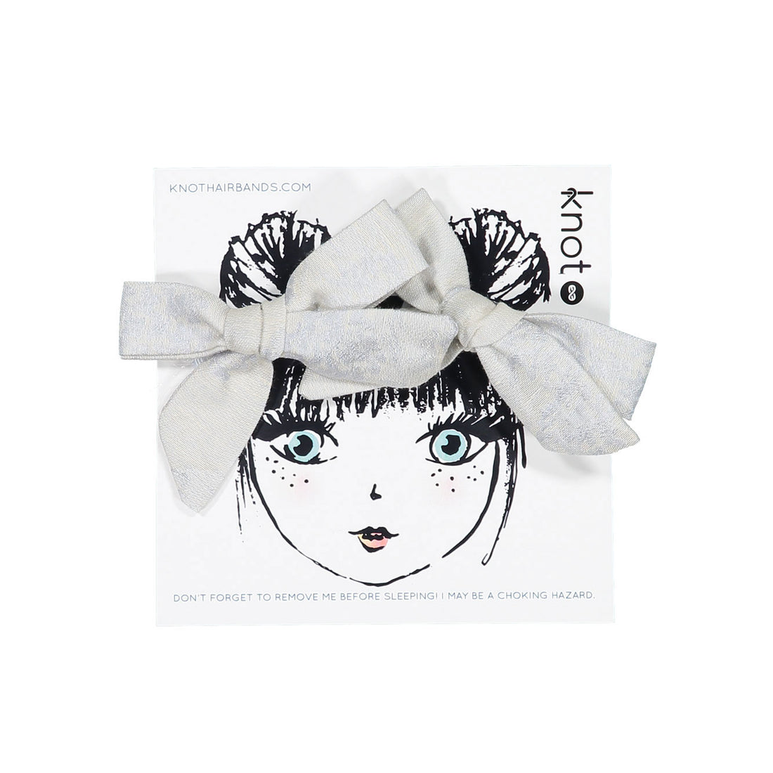 Knot Hairbands  Blue Bloom Bow Set