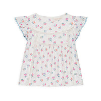 Louise Misha White Armande Blouse