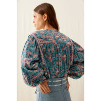 Louise Misha Teal Garden Of Eden Jane Shirt