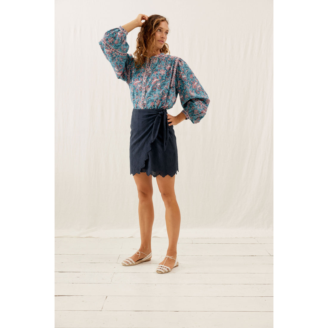 Louise Misha Teal Garden Of Eden Jane Shirt