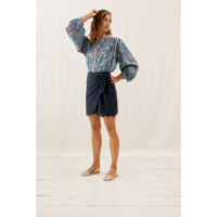 Louise Misha Teal Garden Of Eden Jane Shirt