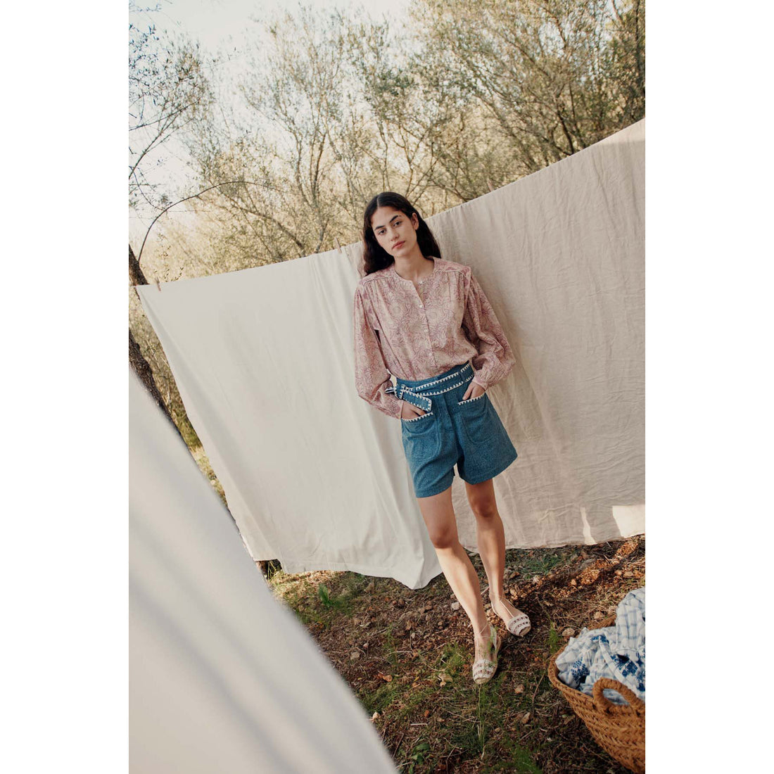 Louise Misha Pink Daisy Garden Jane Shirt