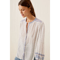 Louise Misha White Cornflower Jeanne Shirt