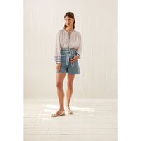 Louise Misha White Cornflower Jeanne Shirt