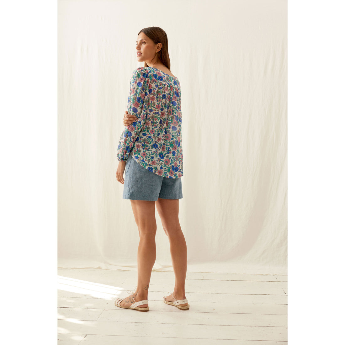 Louise Misha Blue Summer Meadow Marianna Blouse