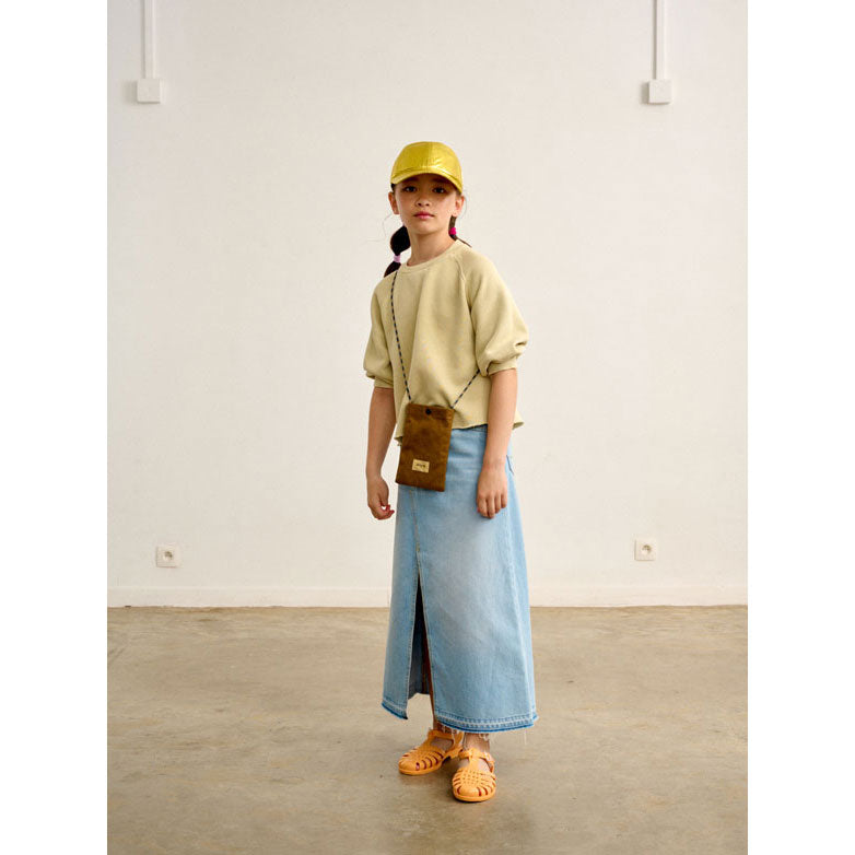 Bellerose Light Blue Bleach Parody Midi Skirt