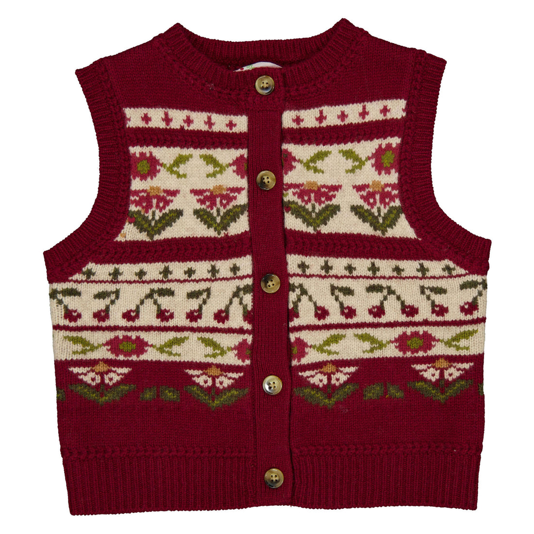 Bonpoint  Burgundy Meriam Cardigan