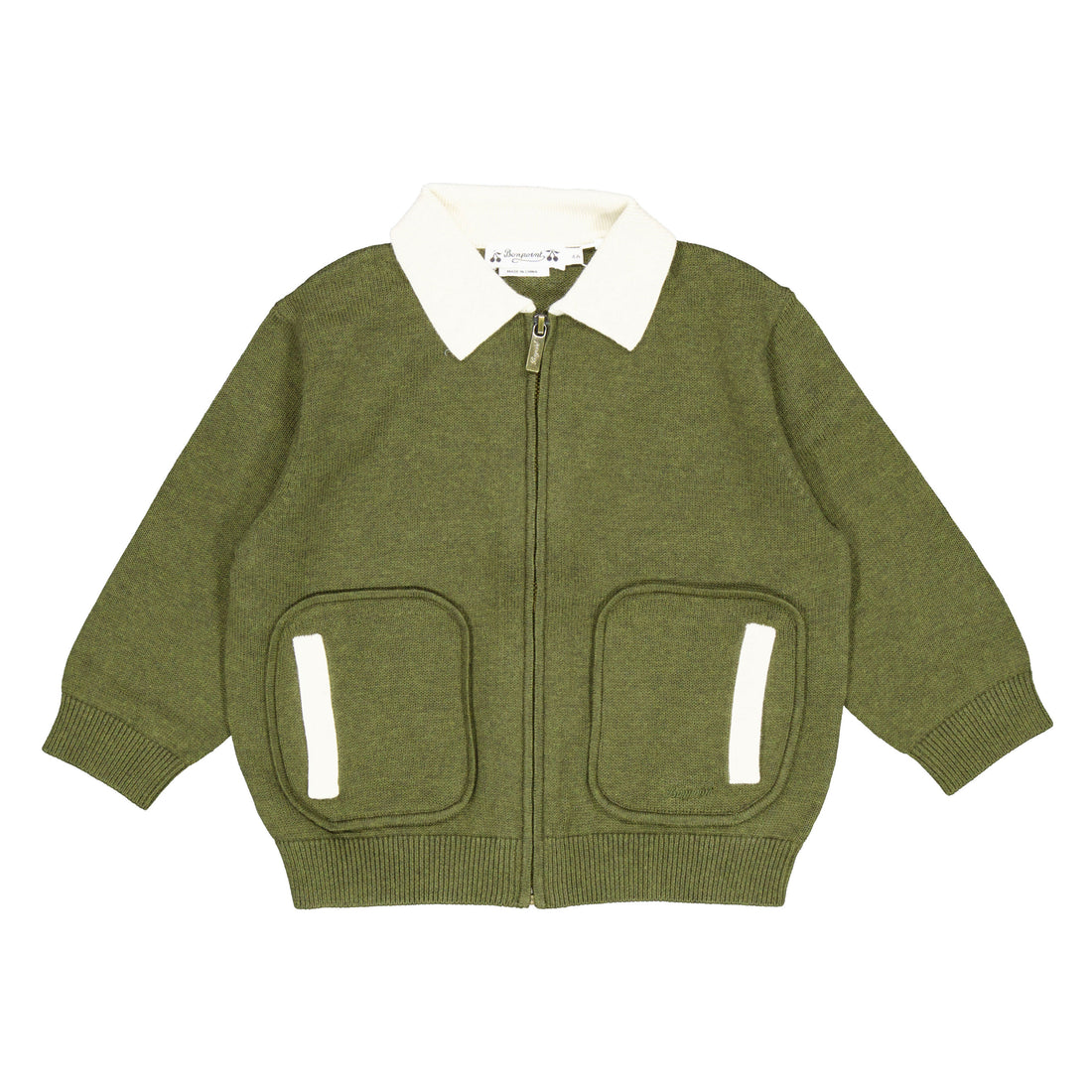 Bonpoint  Kaki Martin Cardigan