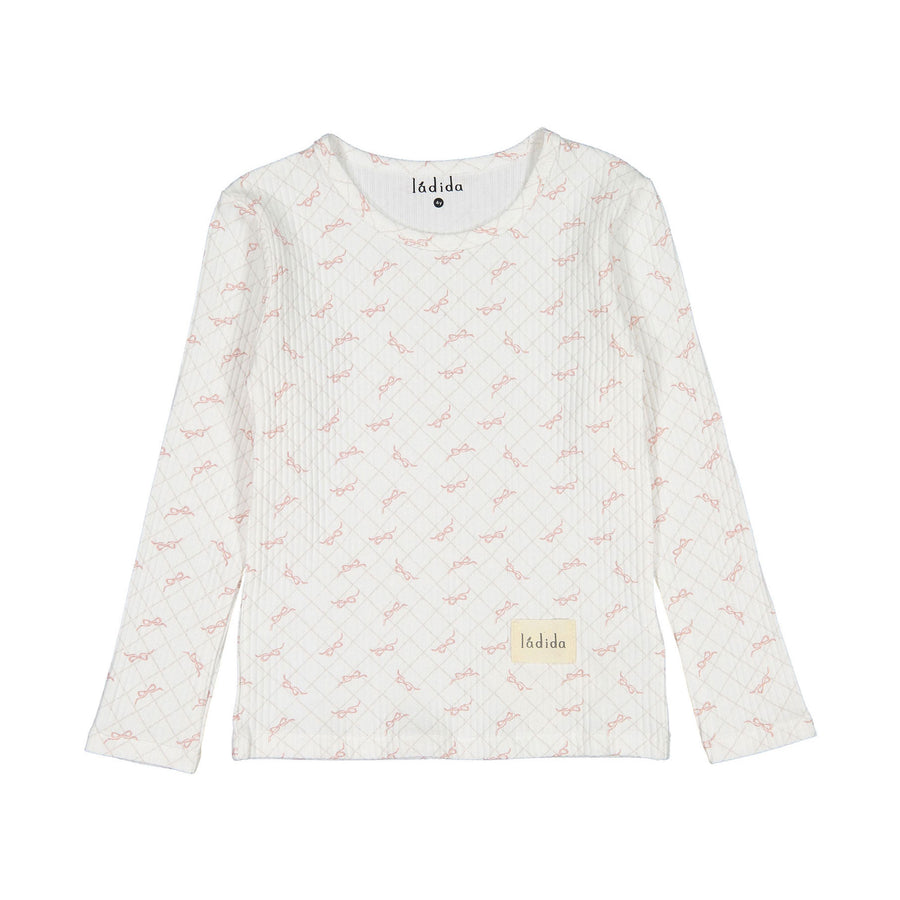 Ladida Layette Bow Grid Pajamas