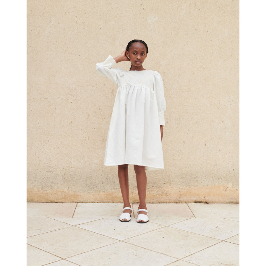 Bebe Organic Antique White Grace Exclusive Dress Ladida Bebe Organic Antique White Grace Exclusive Dress Ladida