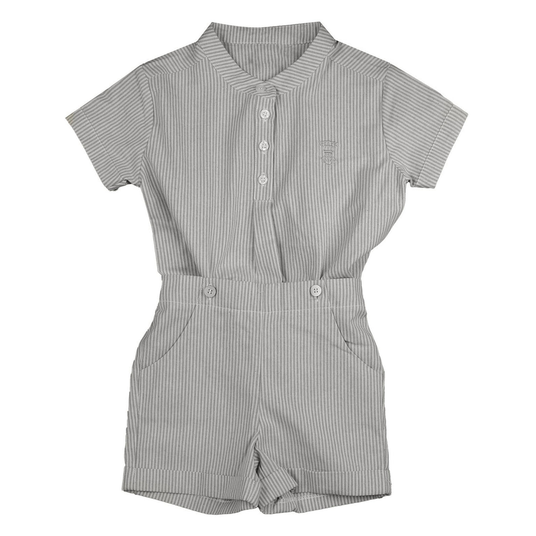 Belati Powder Blue Striped Shirt Set
