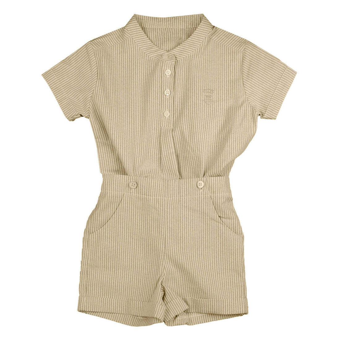 Belati Sand Striped Shirt Set