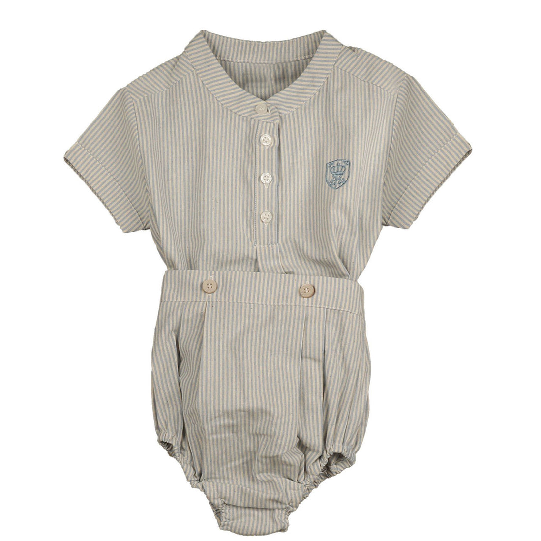 Belati Powder Blue Striped Bloomer Set