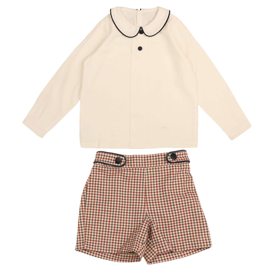 Belati  Wine Houndstooth Set