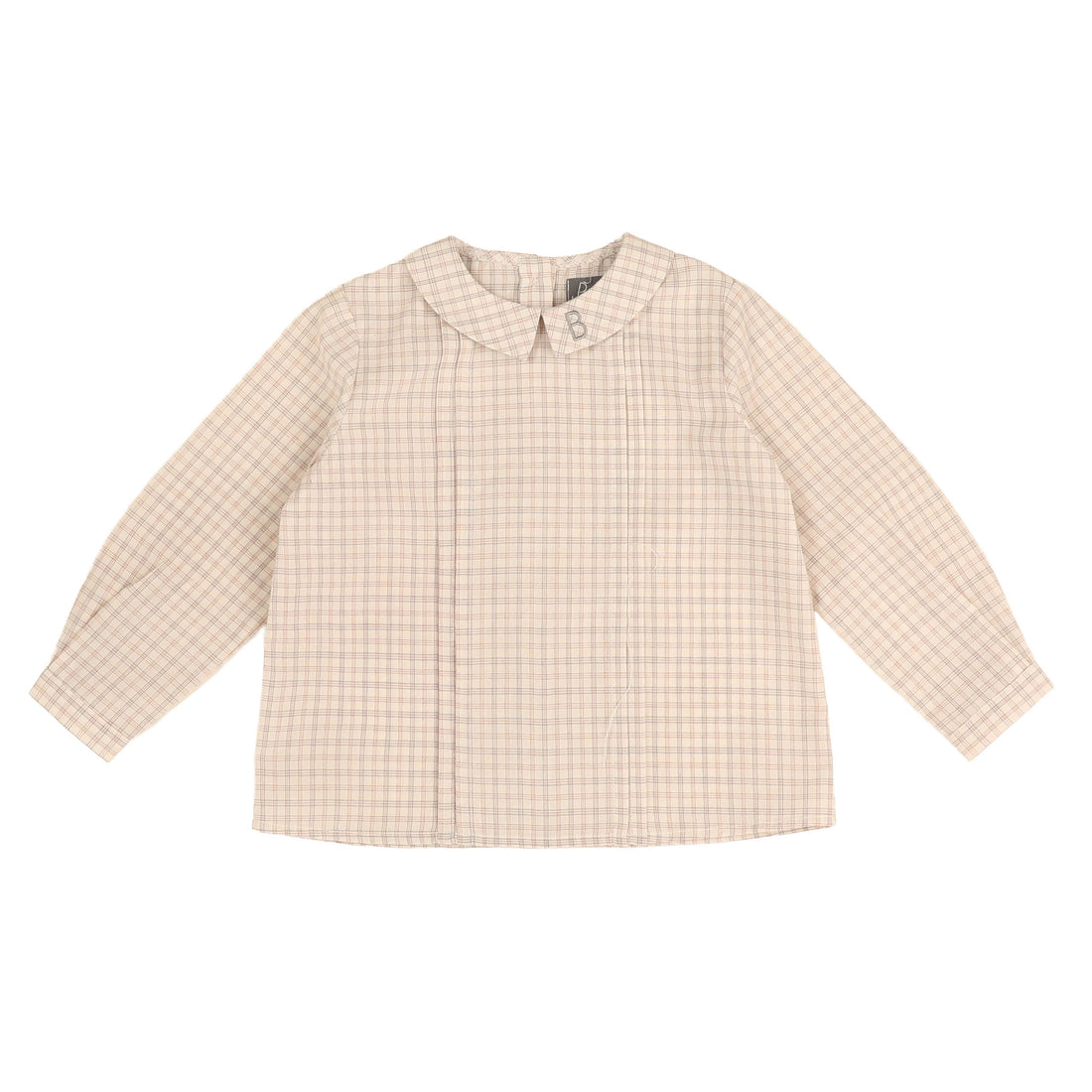 Belati  Rust Peter Pan Collared Plaid Shirt