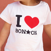Bonton White I  Love Tee