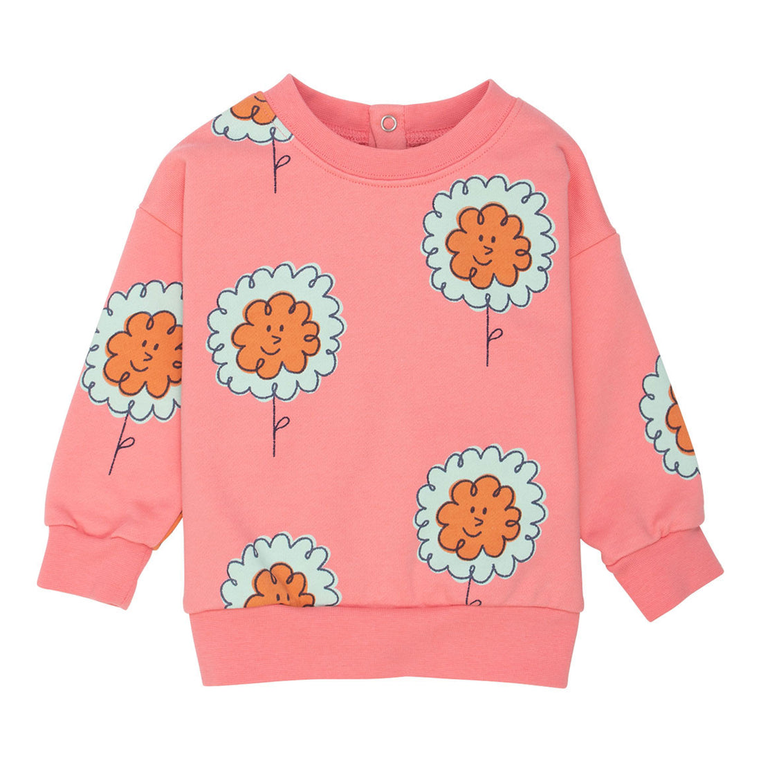 Wynken Plush Pink Baby Ruffle Sweatshirt