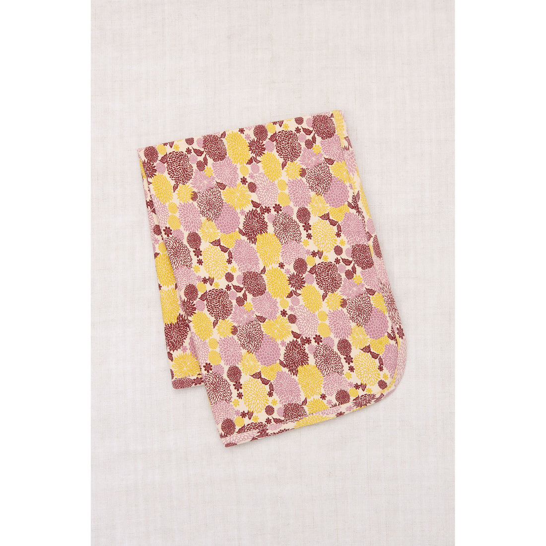 Misha and Puff String/Antique Rose Chrysanthemum Baby Blanket