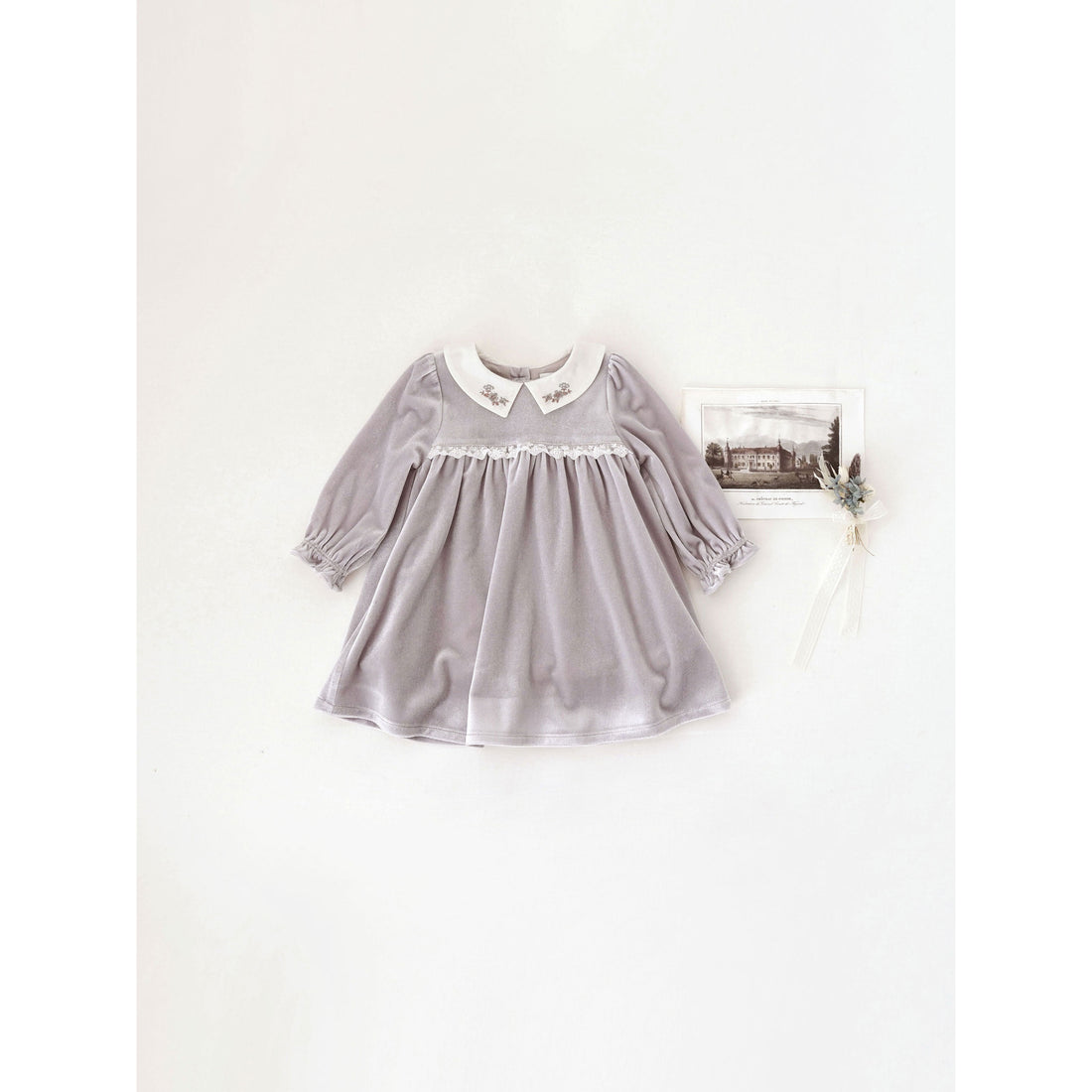 Louisiella Branle Velvet Baby Dress