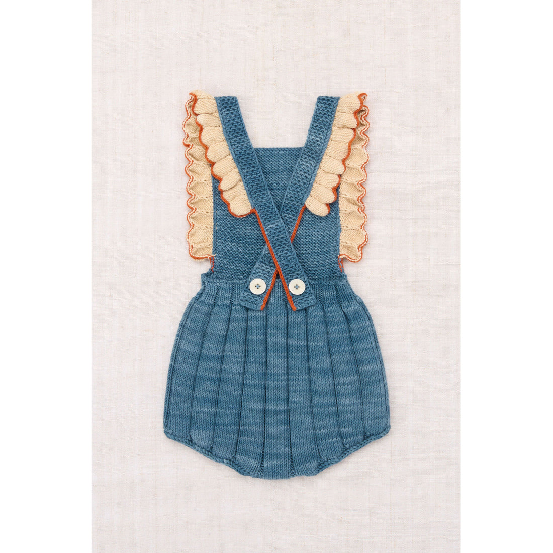 Misha and Puff Blue Slate Baby Eleanor Sunsuit