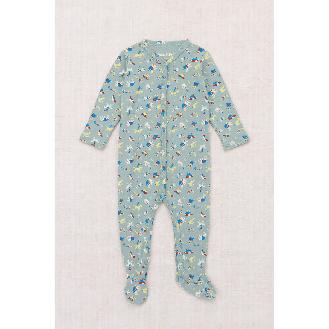 Misha and Puff Overcast Circus Baby Footed One-Piece