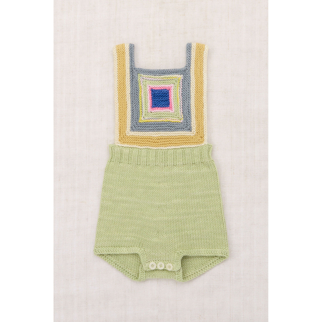 Misha and Puff Aventurine Baby Log Cabin Romper