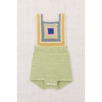 Misha and Puff Aventurine Baby Log Cabin Romper