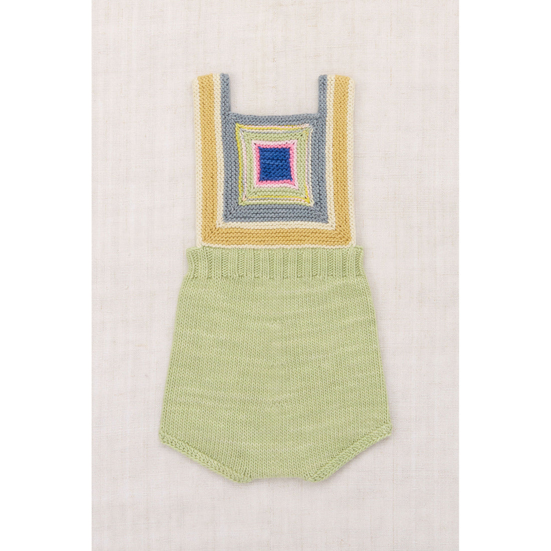 Misha and Puff Aventurine Baby Log Cabin Romper