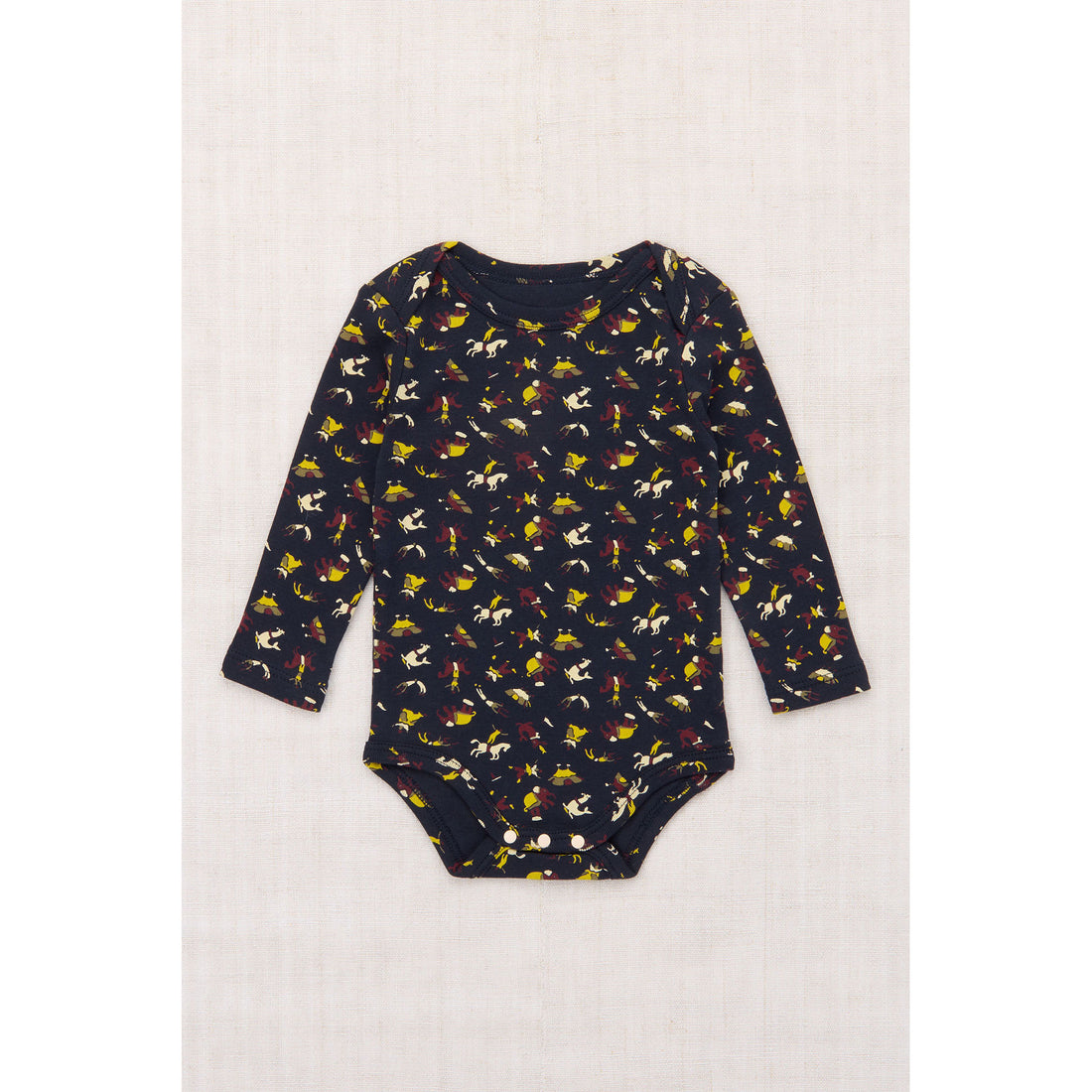 Misha and Puff  Ink Circus Long Sleeve Lap Onesie