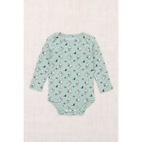 Misha and Puff Sage Cat & Mouse Baby Long Sleeve Lap Onesie