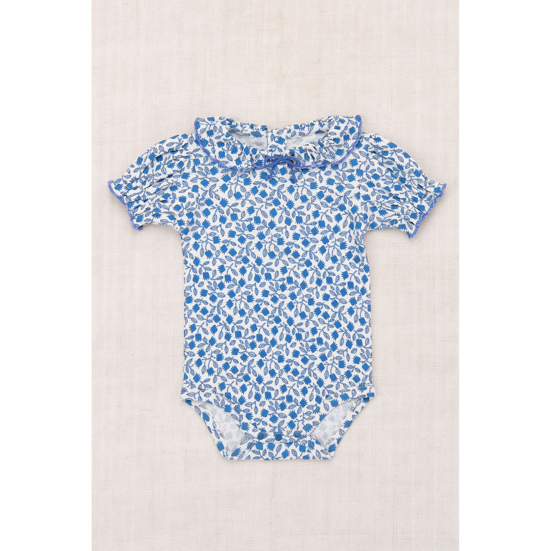 Misha and Puff Blue Ribbon Lisse Fields Baby Patricia Onesie