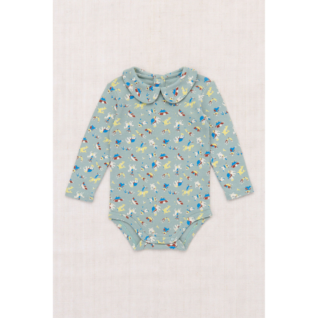 Misha and Puff Overcast Circus Baby Petit Collar Onesie