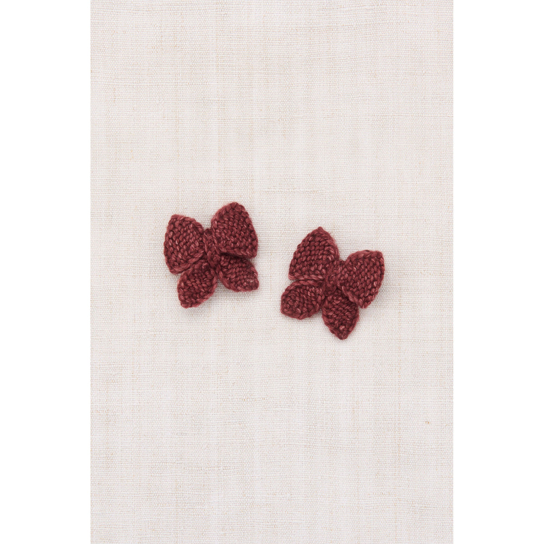 Misha and Puff  Madder Root Baby Puff Bow Set