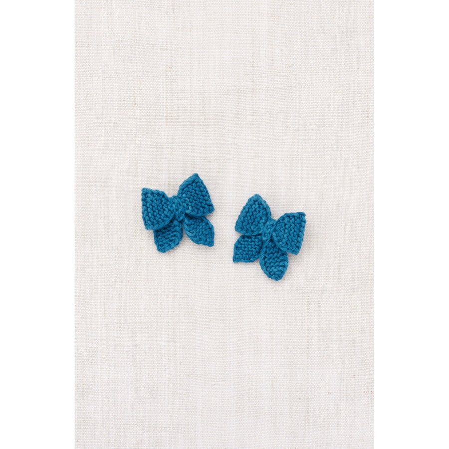 Misha and Puff Prussian Blue Baby Puff Bow Set