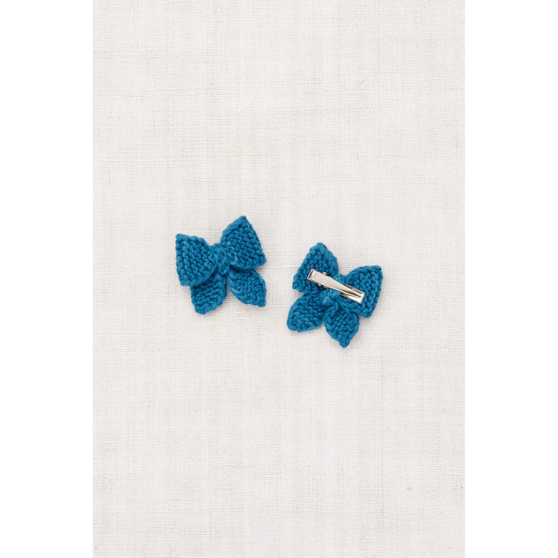 Misha and Puff Prussian Blue Baby Puff Bow Set