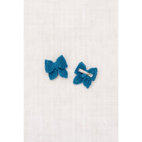 Misha and Puff Prussian Blue Baby Puff Bow Set