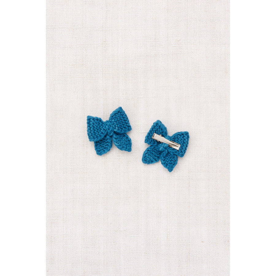 Misha and Puff Prussian Blue Baby Puff Bow Set