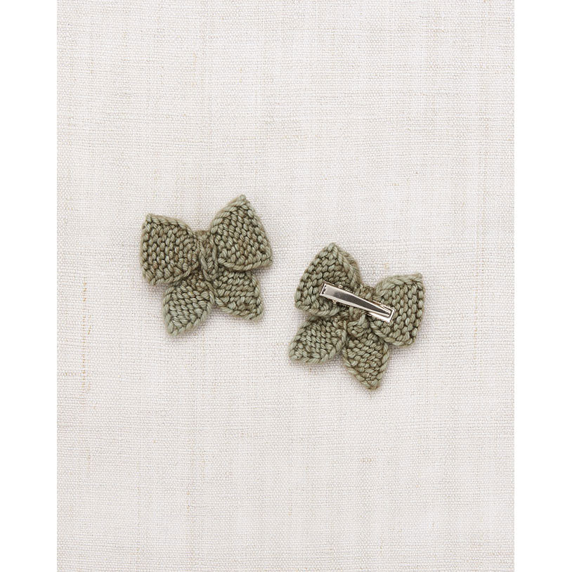 Misha and Puff Seal Gray Baby Puff Bow Set