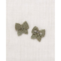 Misha and Puff Seal Gray Baby Puff Bow Set