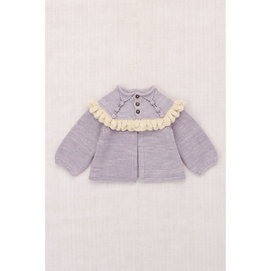 Misha and Puff Mist Baby Ruffle Cardigan