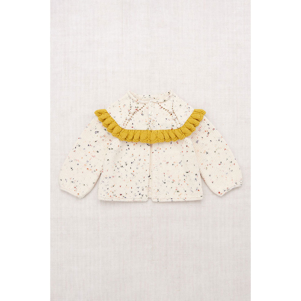 Misha and Puff Picnic Confetti  Ruffle Baby Cardigan