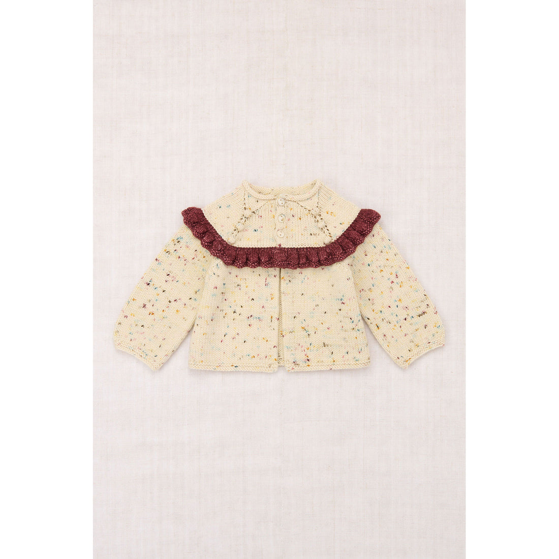 Misha and Puff Snowglobe Confetti Baby Ruffle Cardigan