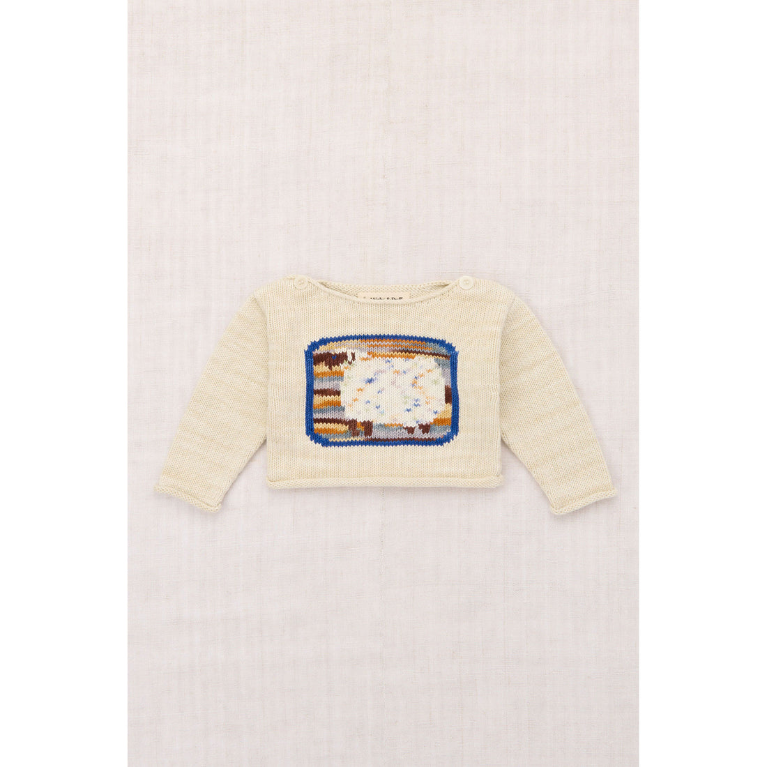 Misha and Puff Marzipan Baby Sheep Boatneck Sweater