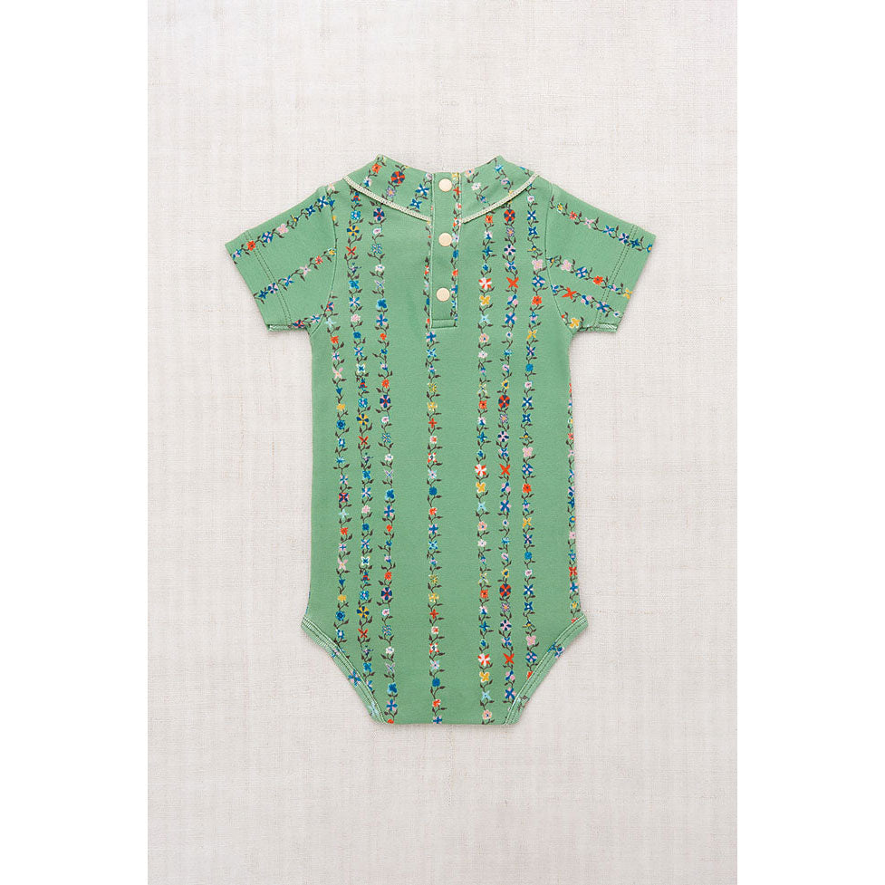 Misha and Puff Jadeite Little Botanica Short Sleeve Scout Onesie