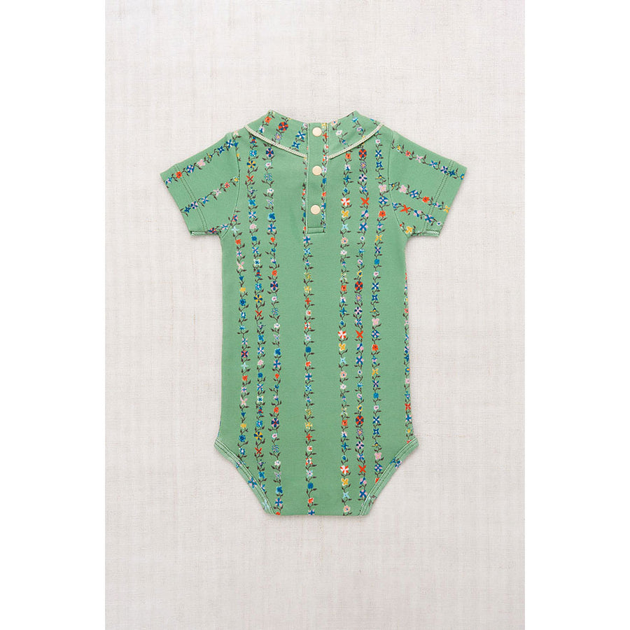 Misha and Puff Jadeite Little Botanica Short Sleeve Scout Onesie